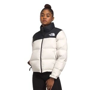 The North Face Women's 1996 Retro Nuptse Puffer 700 Down White Black NWT XL